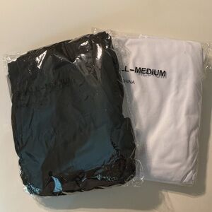 Butter Luxe high waist leggings stretch pants new black white small/medium